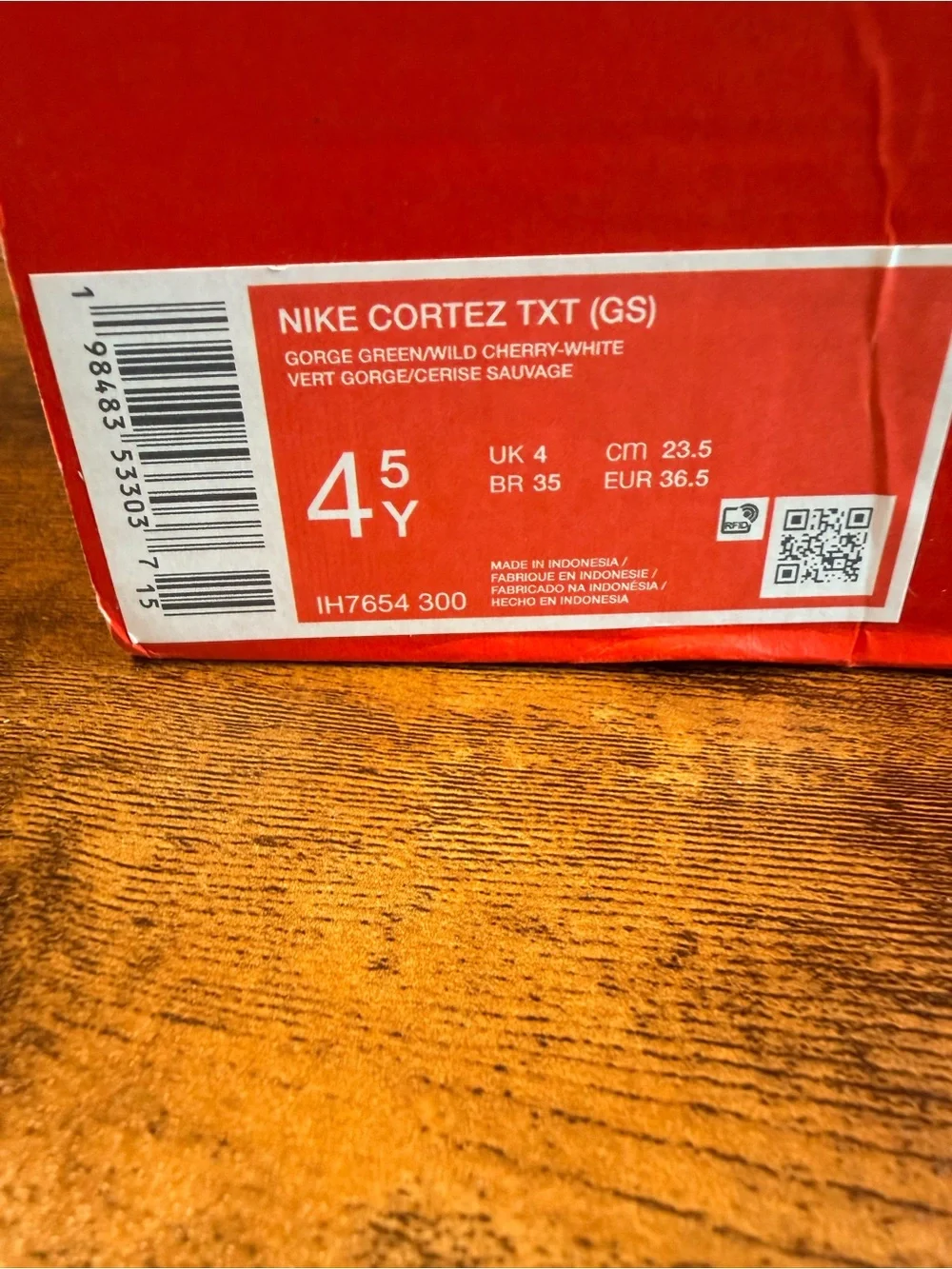 Nike Women's Teal and Pink Classic Cortez-Style Sneakers 4.5Y/6W